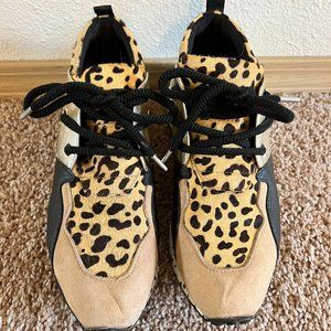 Steve Madden Leopard Print Fashion Sneakers size 8.5